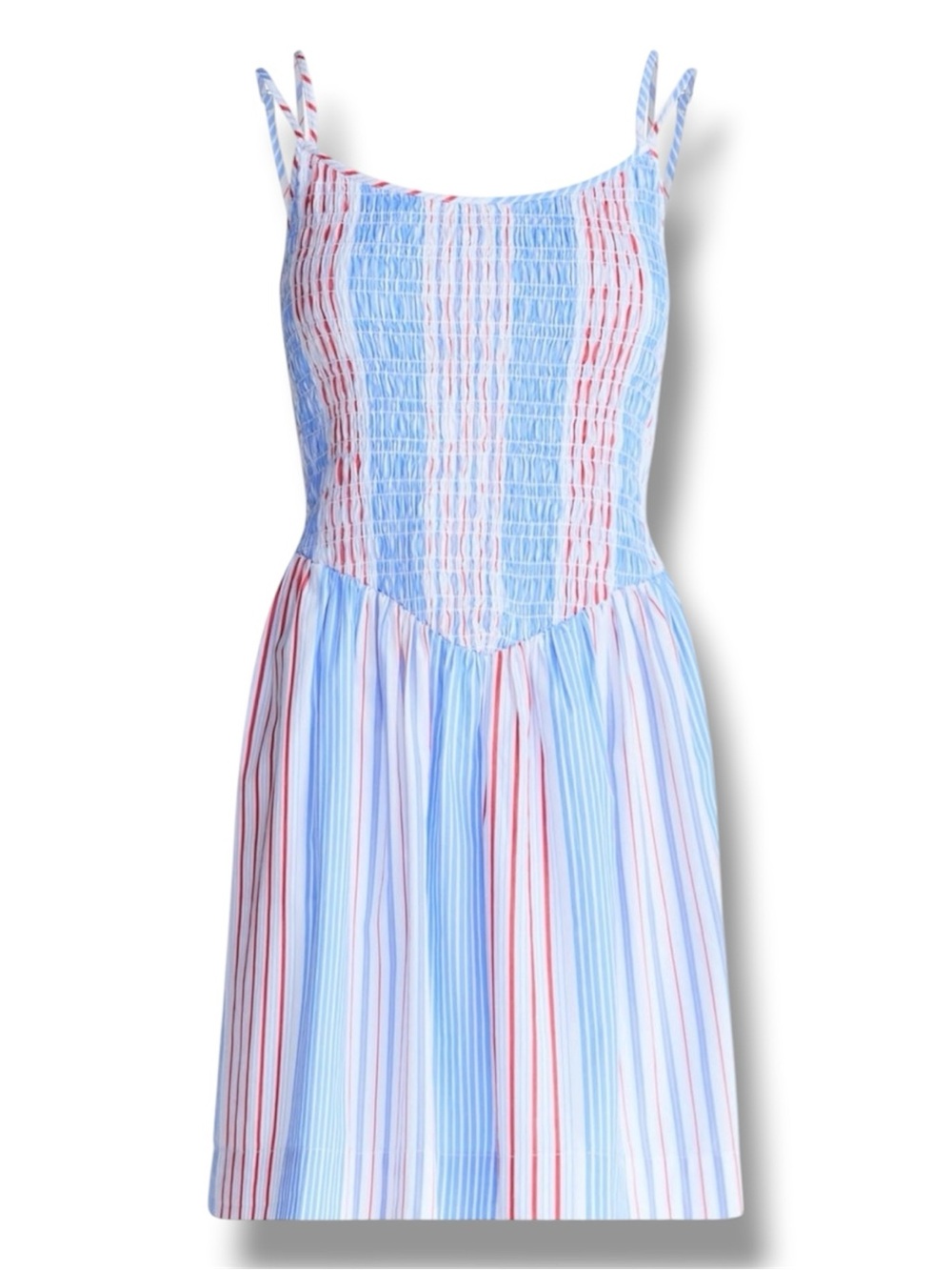 Women's Sleeveless Smocked Cotton Patriotic Mini Dress - Size XXL - NWT